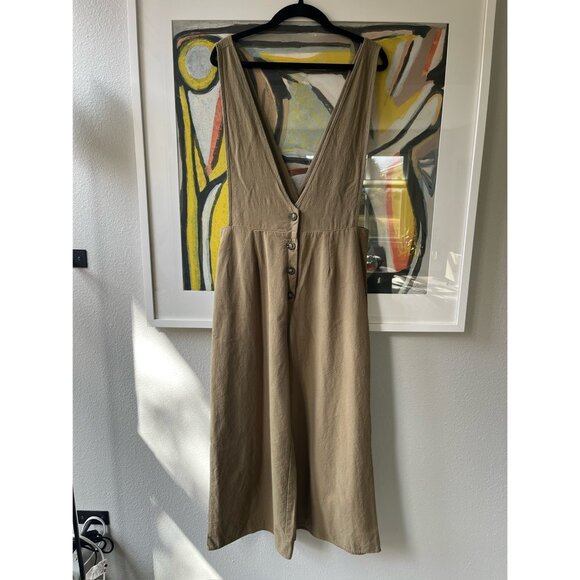 Olive Green Overall Jumpsuit S - Picture 2 of 4